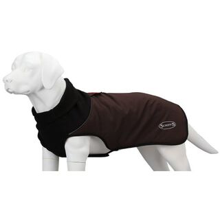 Abrigo térmico acolchado para perros color Marrón chocolate