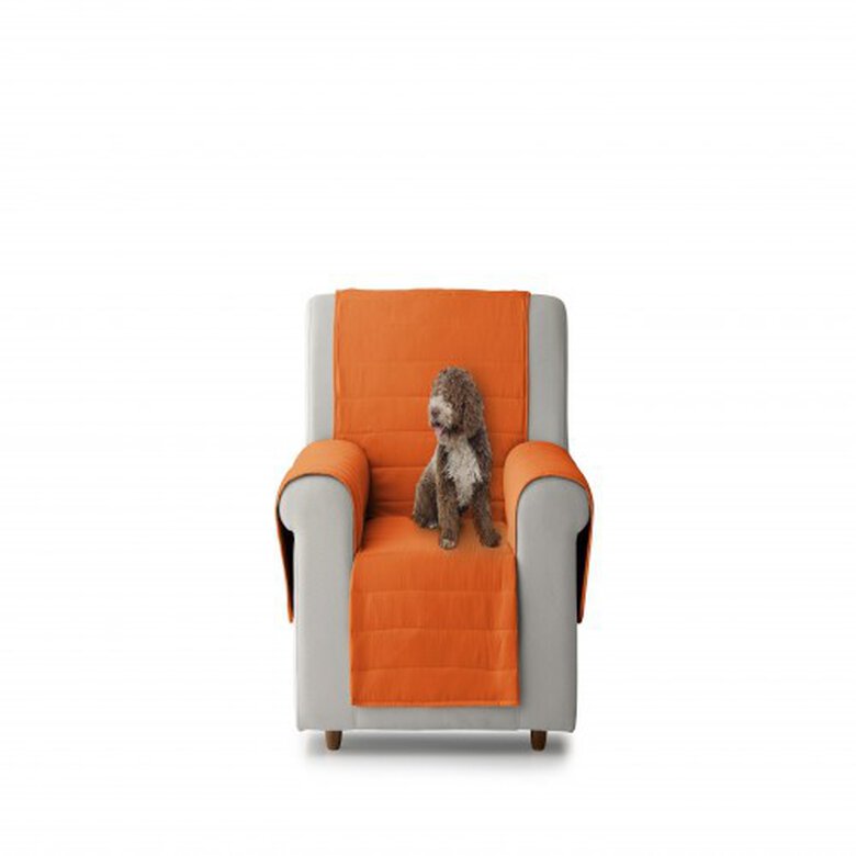 Cubre sillón acolchado reversible color Naranja, , large image number null