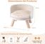 COSTWAY Sof&aacute; Cama Alta para Perros Peque&ntilde;os, Cama para Gatos con Coj&iacute;n Redondo Acolchado, Sof&aacute; para Mascotas con Patas de Madera, Mueble Elevado para Mascotas con Coj&iacute;n, 42 x 42 x 33 cm, , large indicador imagen numero 5