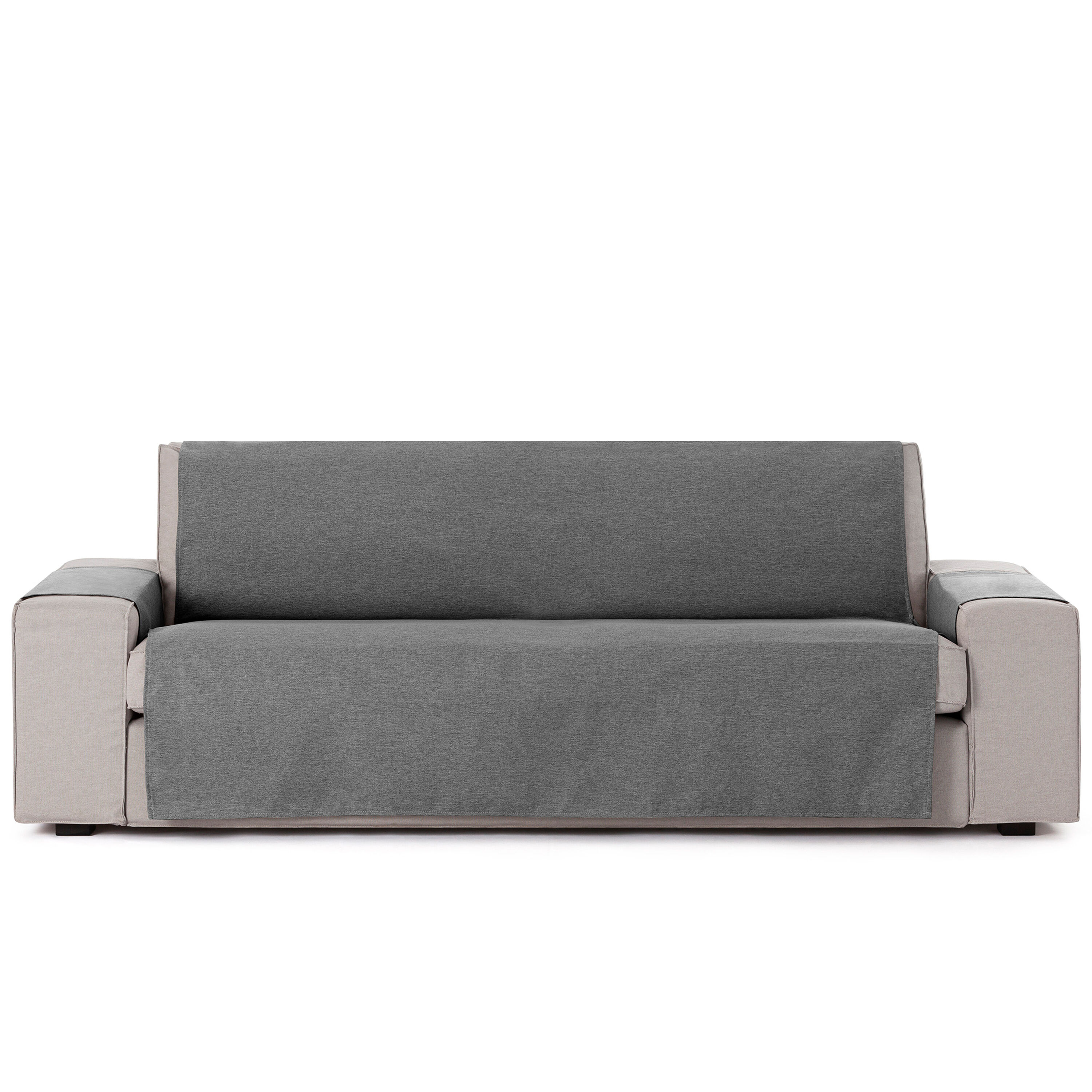 Vipalia Protector Cubre Sof&aacute; 4 Plazas Color Gris Oscuro Modelo Brisa, , large Imagen numero 1