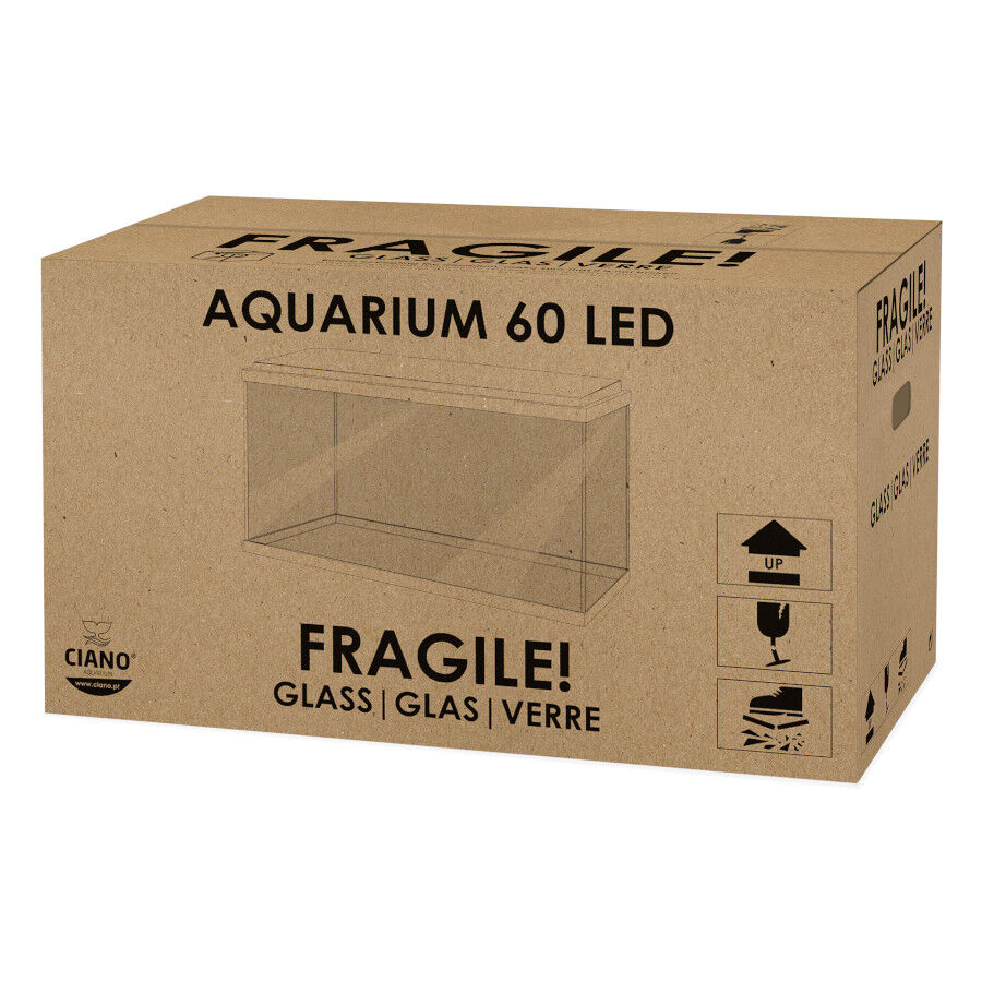 Ciano Aqua Led 60 Blanco acuario con luz led, filtro y calentador, , large Imagen numero 4