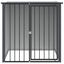 vidaXL Caseta perros con tejado acero galvanizado negro 110x103x109 cm, , large indicador imagen numero 2