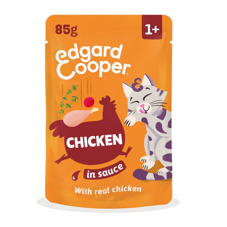 85 g Edgard & Cooper Pollo sobre en salsa para gatos