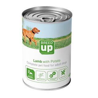 Breed Up Adult Cordero con Patatas lata para perros