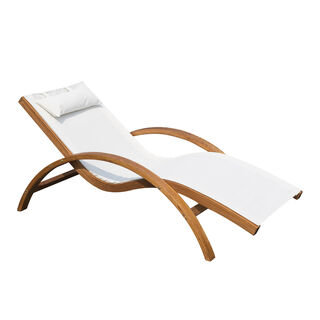 Outsunny Tumbona Hamaca exterior Blanco