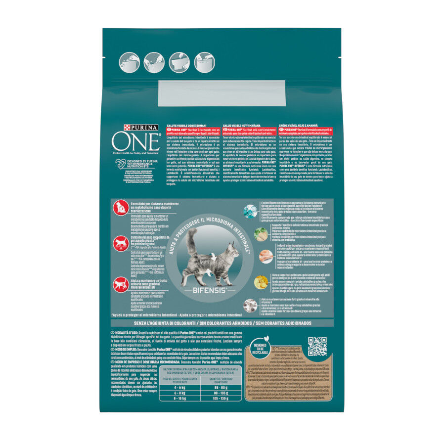 Purina ONE Adult Bifensis Esterilizado Pollo pienso para gatos thumbnail