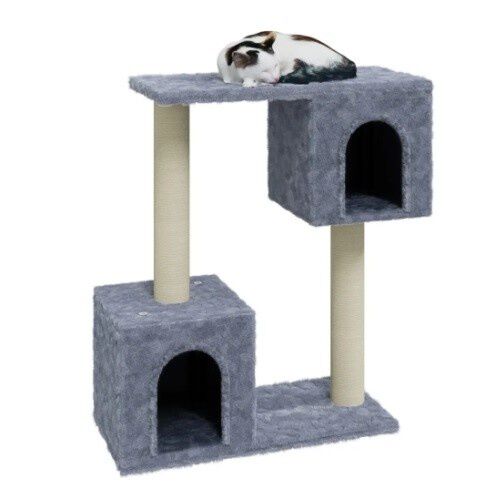 Vidaxl rascador doble gris claro para gatos thumbnail