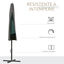 Outsunny Funda Protectora de Sombrilla &Oslash;63x164 cm Cubierta de Sombrilla Resistente a Intemperie para Jard&iacute;n Patio con Varilla Cremallera Gris, , large indicador imagen numero 4