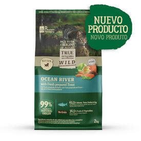 True Origins Wild Ocean River Salmón y Trucha pienso para gatitos
