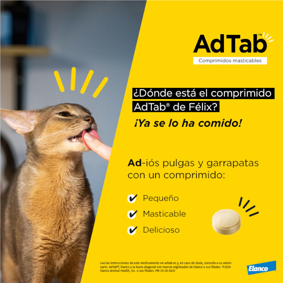 AdTab Comprimidos Masticables Antiparasitarios para gatos thumbnail