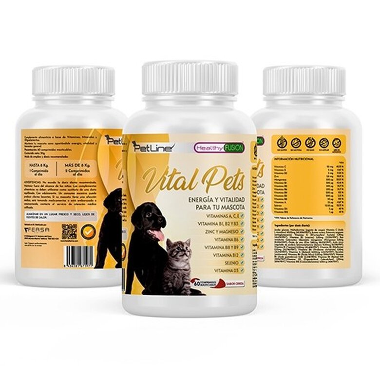 Pet line complejo multivitamínico Vital pets para perros y gatos