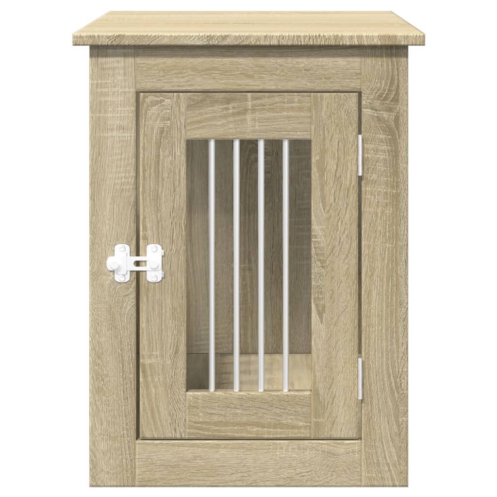 vidaXL Jaula para perros madera de ingenier&iacute;a roble Sonoma 55x80x68 cm, , large Imagen numero 14