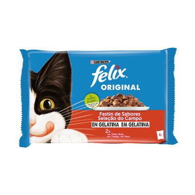 Felix Sensations Selección de Carnes sobres en gelatina - Multipack