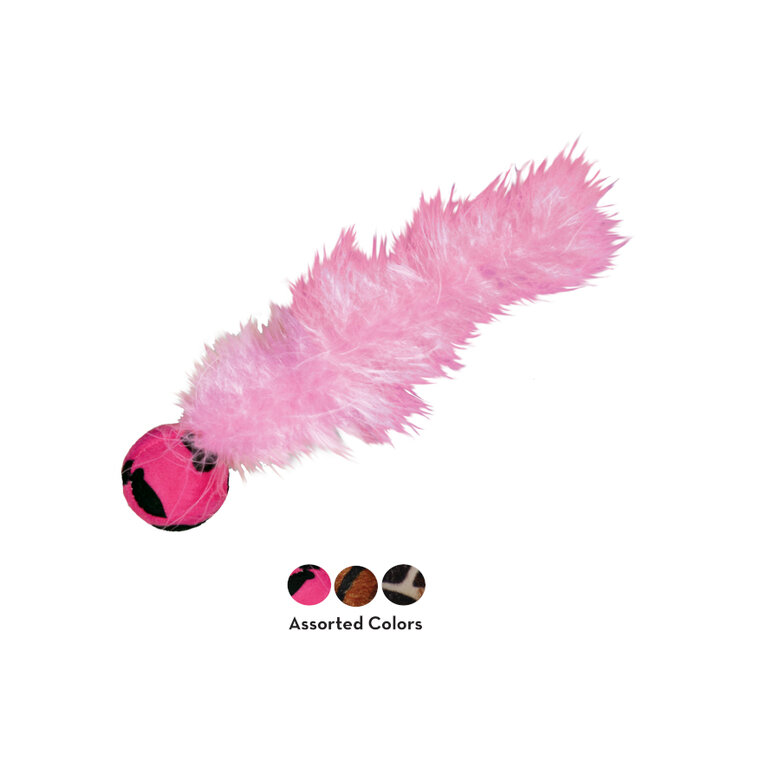 Kong Active Wild Tails Pelota con Plumas para gatos, , large image number null