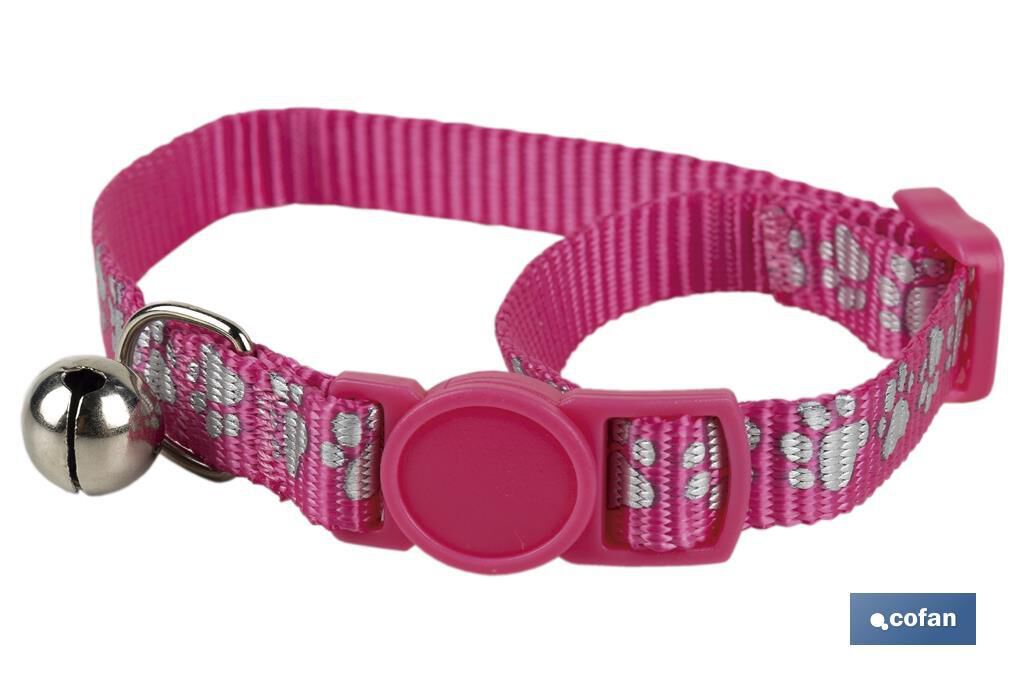 Cofan Collar rosa con Cascabel para Gatos