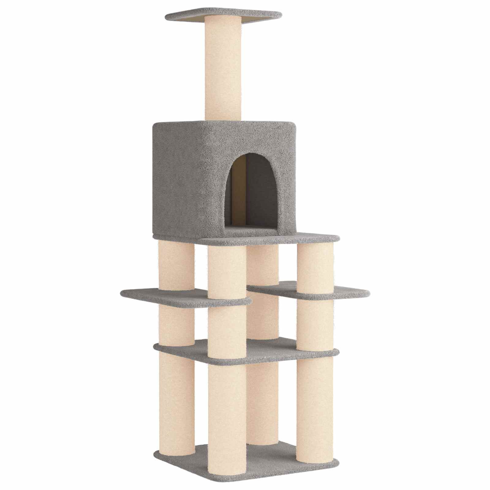 vidaXL &Aacute;rbol para gatos con postes de sisal Muebles Gatos jugar mascotas Torre, , large Imagen numero 1
