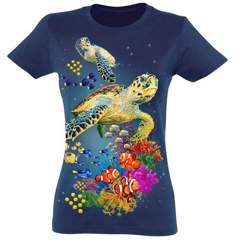 Camiseta Mujer Tortugas color Azul, , large image number null