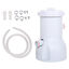Outsunny Depuradora de Filtro 3028 L/h para Piscinas Desmontables hasta 15.000 L Bomba de Filtro con Mangueras de Conexión de 32 mm Ø18x28 cm Blanco, , large indicador imagen numero 1