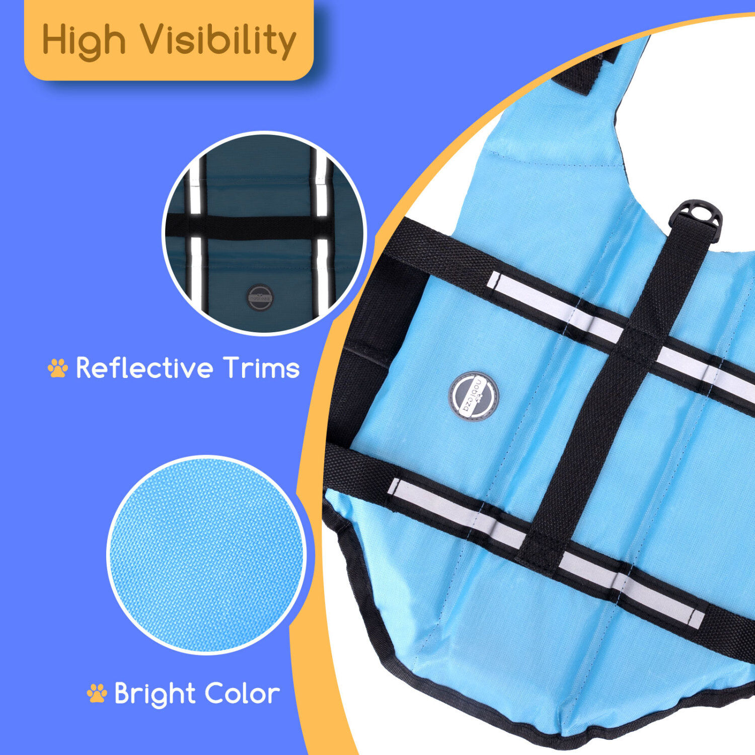 Nobleza Chaleco Salvavidas Reflectante Azul para perros thumbnail