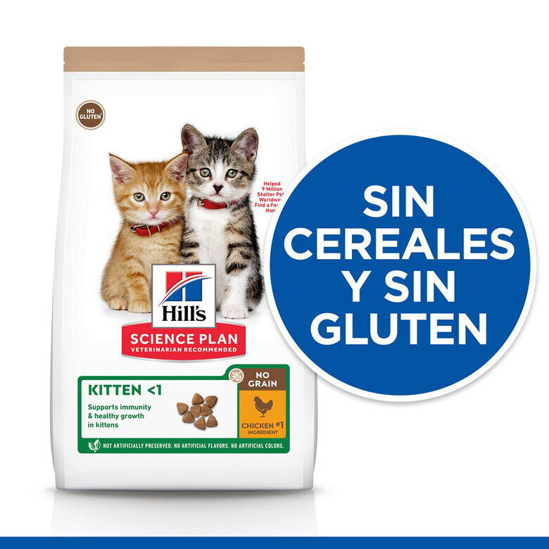 1.5 kg Hill's Science Plan No Grain Kitten Pollo pienso para gatos, , large Imagen numero 5