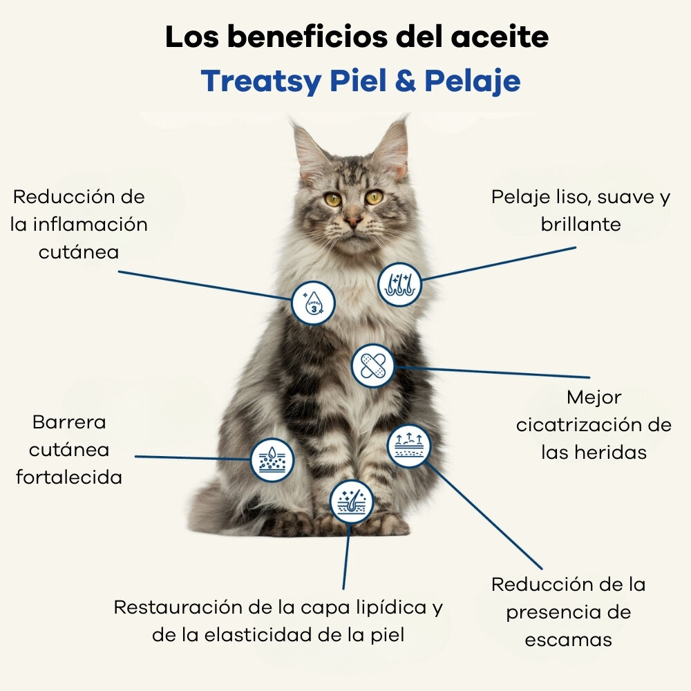 Treatsy Aceite Natural de Pescado Omega-3 &ndash; Piel & Pelaje para Perros y Gatos, , large Imagen numero 4