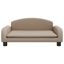 vidaXL Cama para perros de cuero sintético color capuchino 50x40x30 cm, , large indicador imagen numero 7