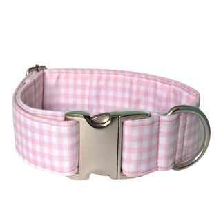 Collares Donky's Collar Vichy Rosa Hebilla Metálica para perros