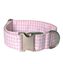 Collar para perro "Vichy pink" T.M/hebilla metálica/ Color rosa, , large indicador imagen numero 1