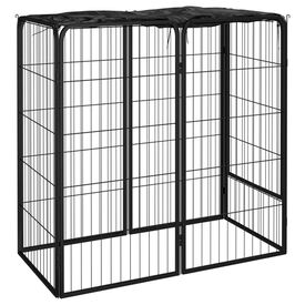 VidaXL Corral de Alta Resistencia Negro para perro