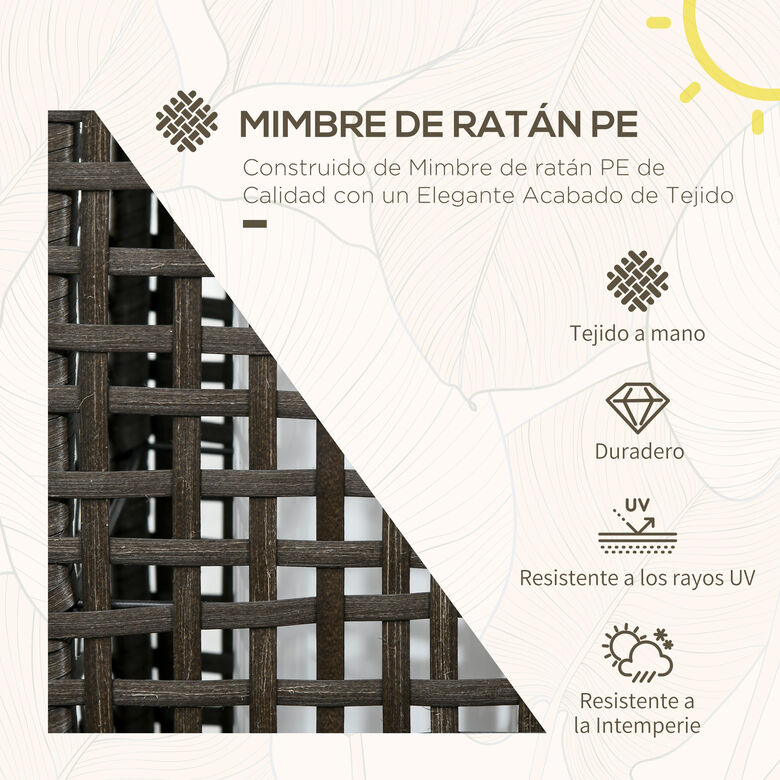 Outsunny Linterna De Jardín De Ratán Sintético Para Terraza Gris thumbnail
