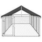 VidaXL Perrera Exterior Plateada para perros, , large image number null