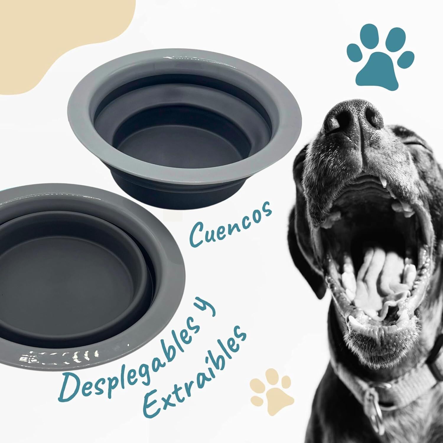EL &Aacute;TICO PETS Comedero Perro Elevado con Bebedero Antisalpicaduras Perro. Comedero Perro Antivoracidad Desmontable, , large Imagen numero 4