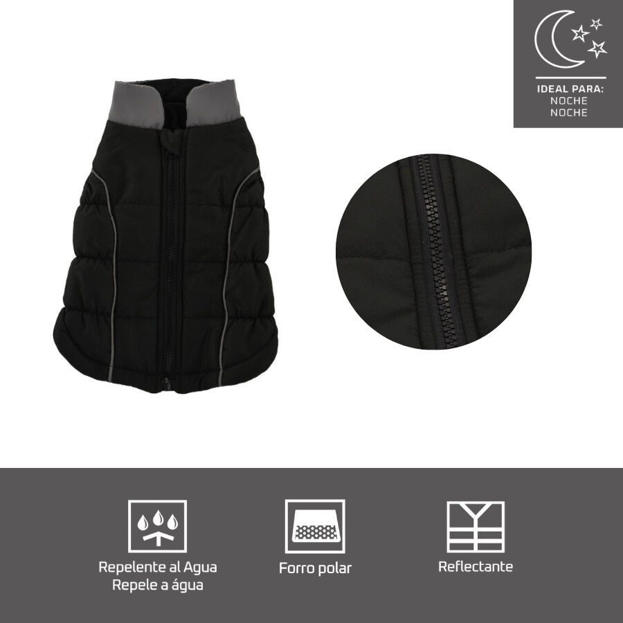 Outech Abrigo Reflectante Negro para perros, , large Imagen numero 2