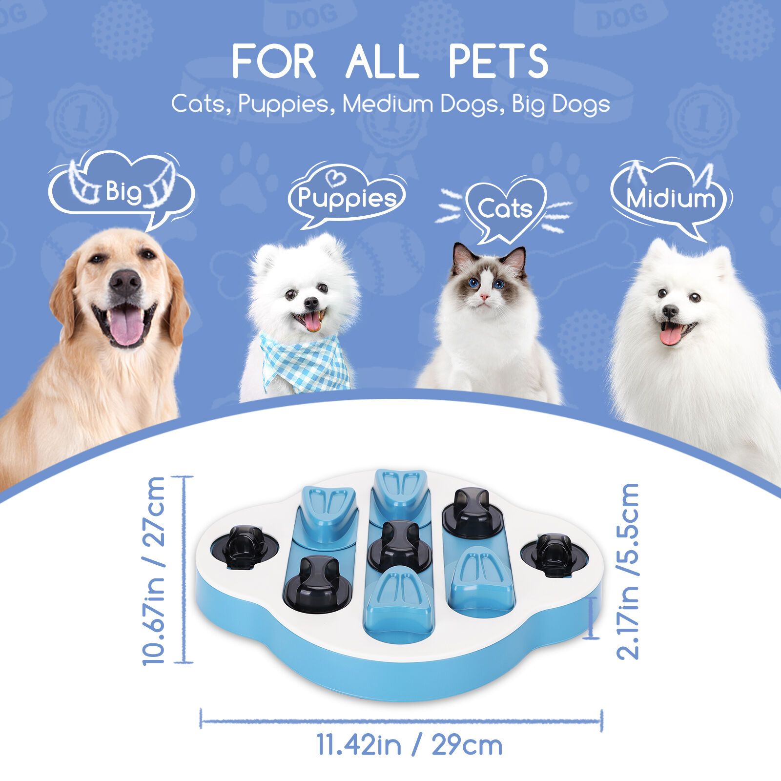 Nobleza Juguetes Inteligencia para Perros,  Juguetes Interactivos para Perros, Dispensador Interactivo de Recompensas Rompecabezas para Perros, con Antideslizante para Perros Mejora de IQ, , large Imagen numero 3