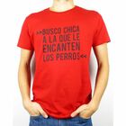 Camiseta hombre "Busco chica a la que la encanten los perros" color Rojo, , large image number null