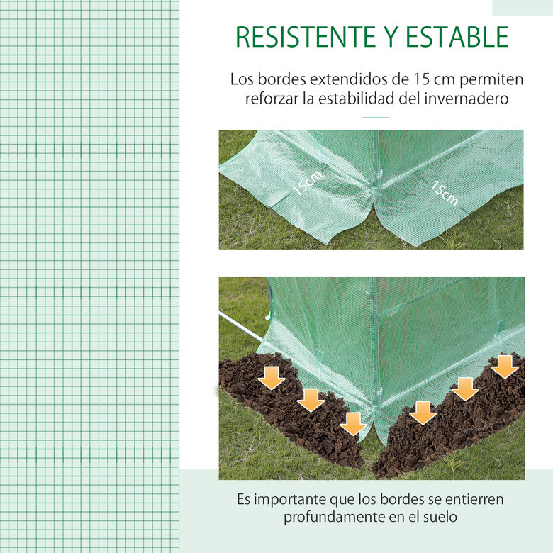 Invernadero de jardín y túnel para cultivos color Verde thumbnail