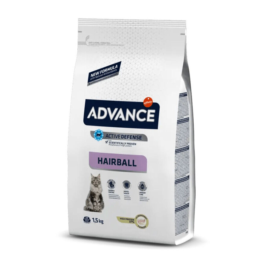 Advance Hairball comida para gatos pollo y arroz Imagen numero 1