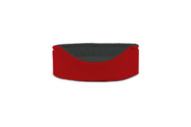 Gauty Cama Redonda Tela Impermeable rojo y gris para Perros y Gatos 