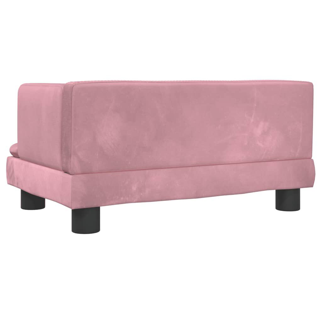 vidaXL Cama para perros de terciopelo rosa 80x45x30 cm, , large Imagen numero 9