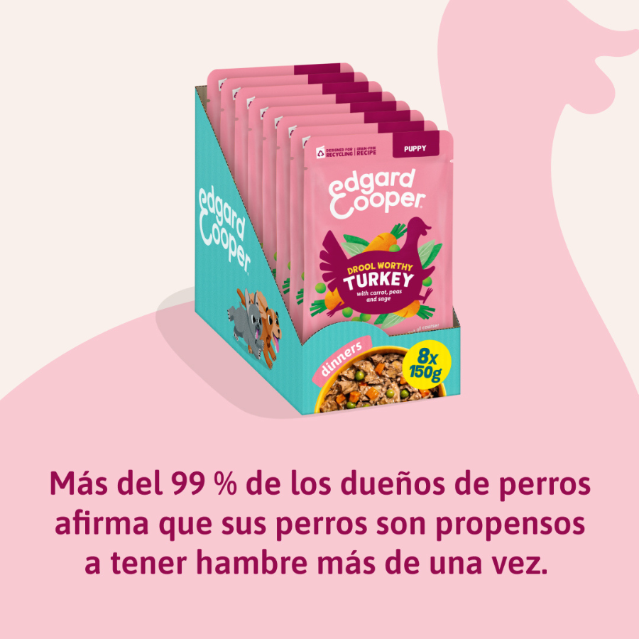 150 g Edgard & Cooper Puppy Grain Free Pavo sobre para perros, , large Imagen numero 7