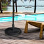 Outsunny Base de Sombrilla de Jardín Peso Neto 14,28 kg Soporte de Parasol Redondo Apto para Postes de 38mm/48mm Resina y Acero para Terraza Patio Exterior Ø48,5x33 cm Bronce, , large indicador imagen numero 2