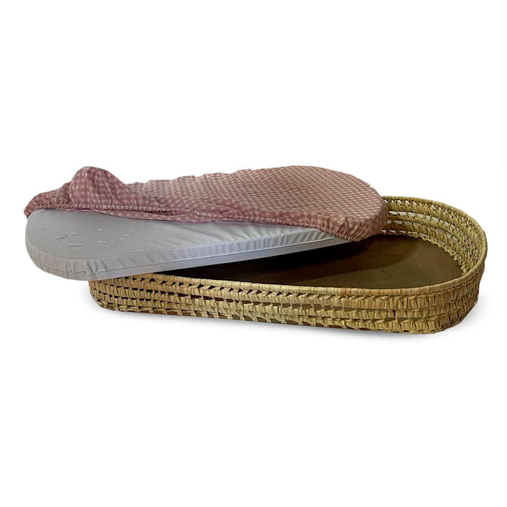 Cama de palma EliteLounge + colch&oacute;n impermable + textil para colch&oacute;n Ros&eacute; Vich&yacute;, , large Imagen numero 4