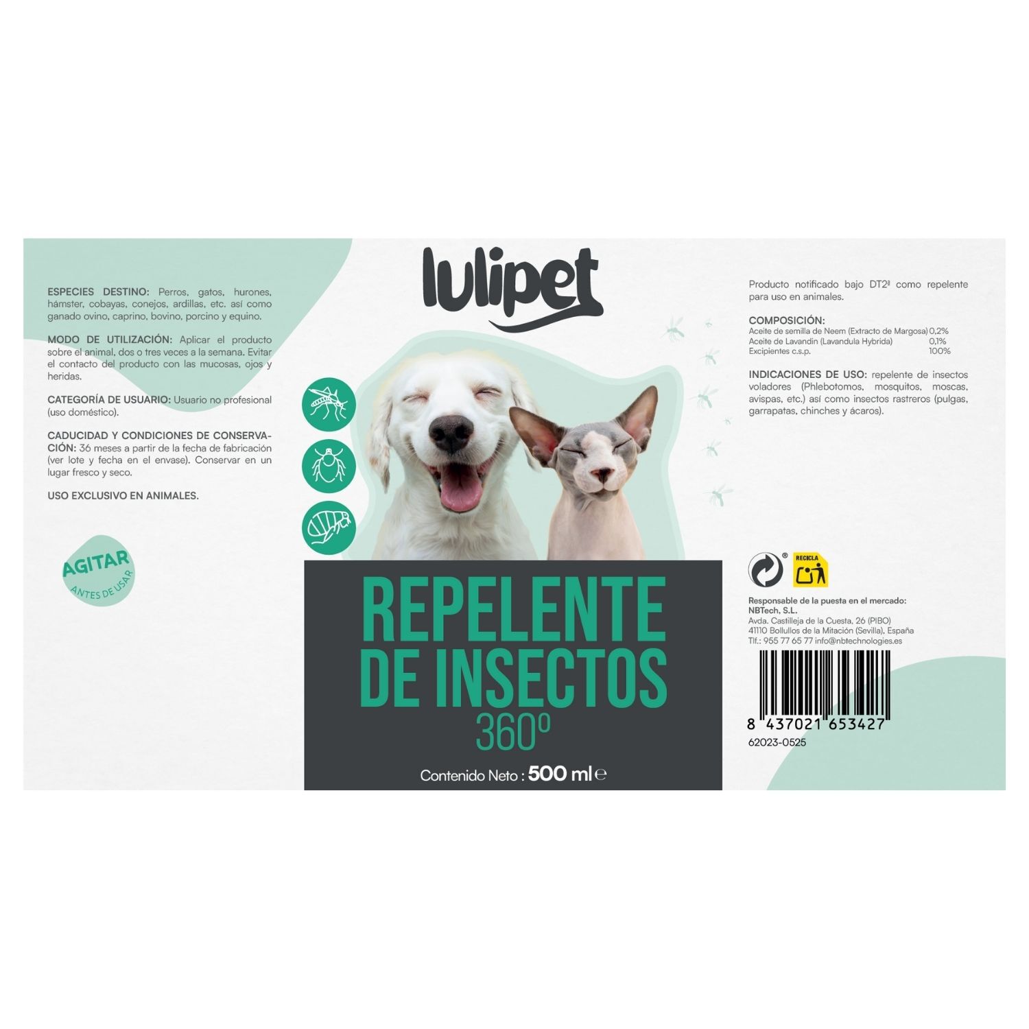 Spray Repelente de Insectos 360 &ordm;  500 ml, , large Imagen numero 2