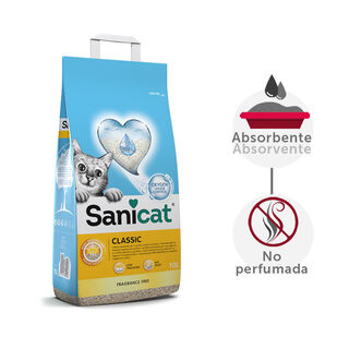 Sanicat Classic Arena absorbente sin perfume para gatos