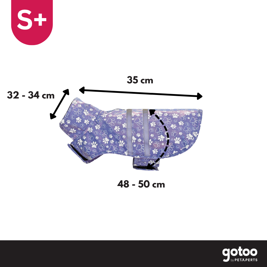 Gotoo Impermeable Estampado Huellas para perros, , large Imagen numero 4