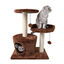 Nobleza - &Aacute;rbol rascador para gatos de dos plataformas con cueva y juguetes colgantes. Color marr&oacute;n, 60 cms., , large indicador imagen numero 1