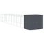 vidaXL Caseta perros con corral acero galvanizado gris 214x1069x181 cm, , large indicador imagen numero 4