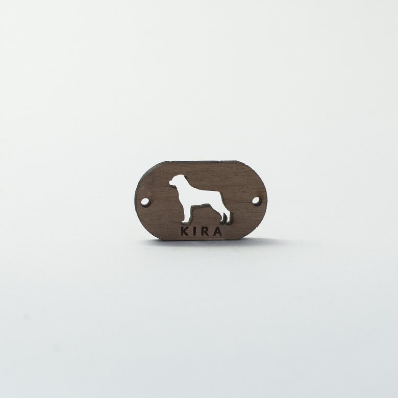 Pulsera de madera Rottweiler personalizable color Negro, , large image number null