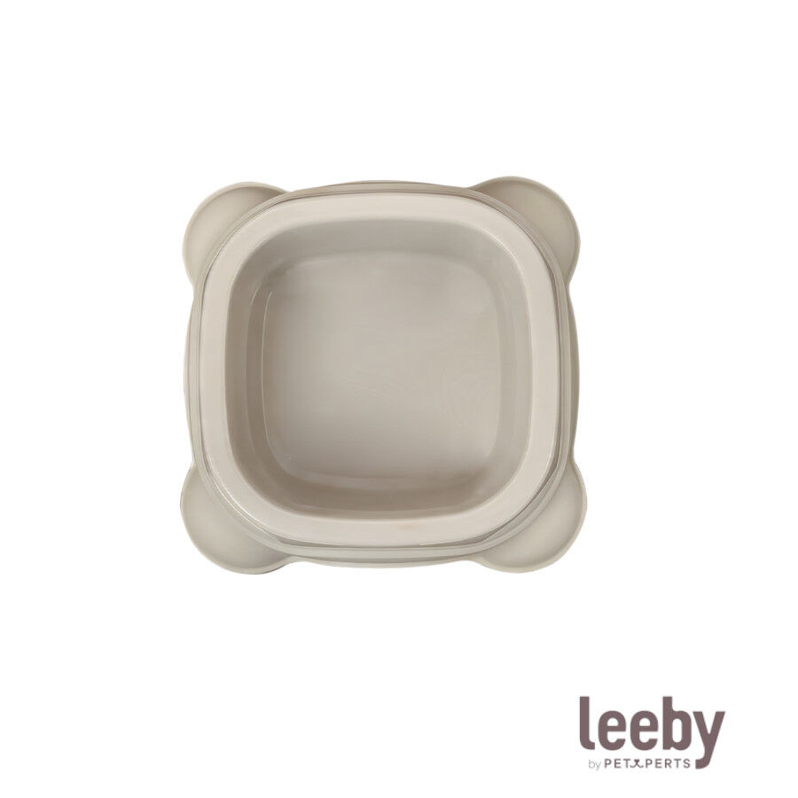 Leeby Comedero Pl&aacute;stico Taupe para perros, , large Imagen numero 2