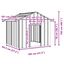 vidaXL Caseta para perros con techo acero galvanizado 114x202x101 cm, , large indicador imagen numero 15